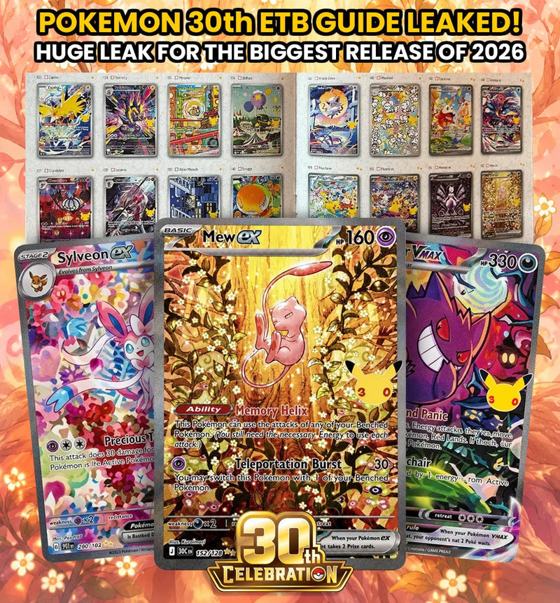 Pokemon TCG 30th Celebration cards