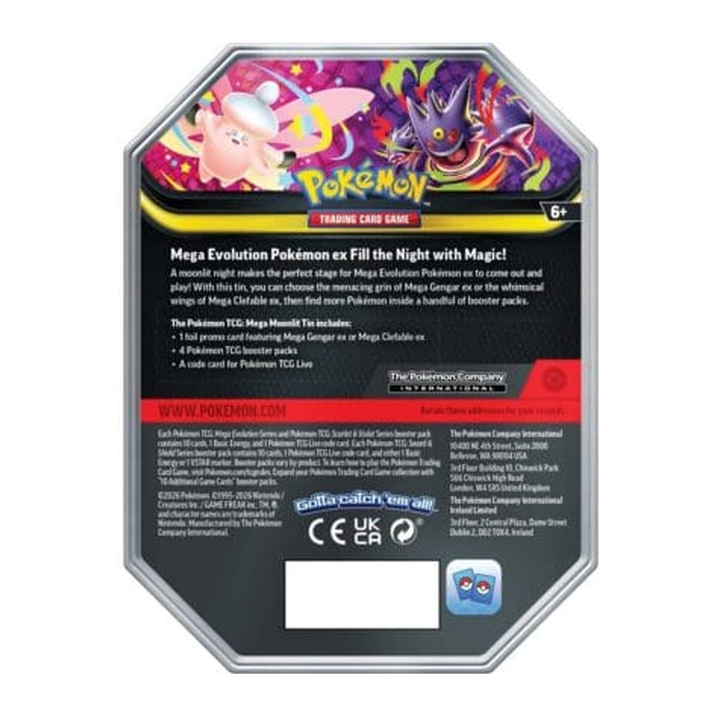 Mega Moonlit Tin: Gengar - back
