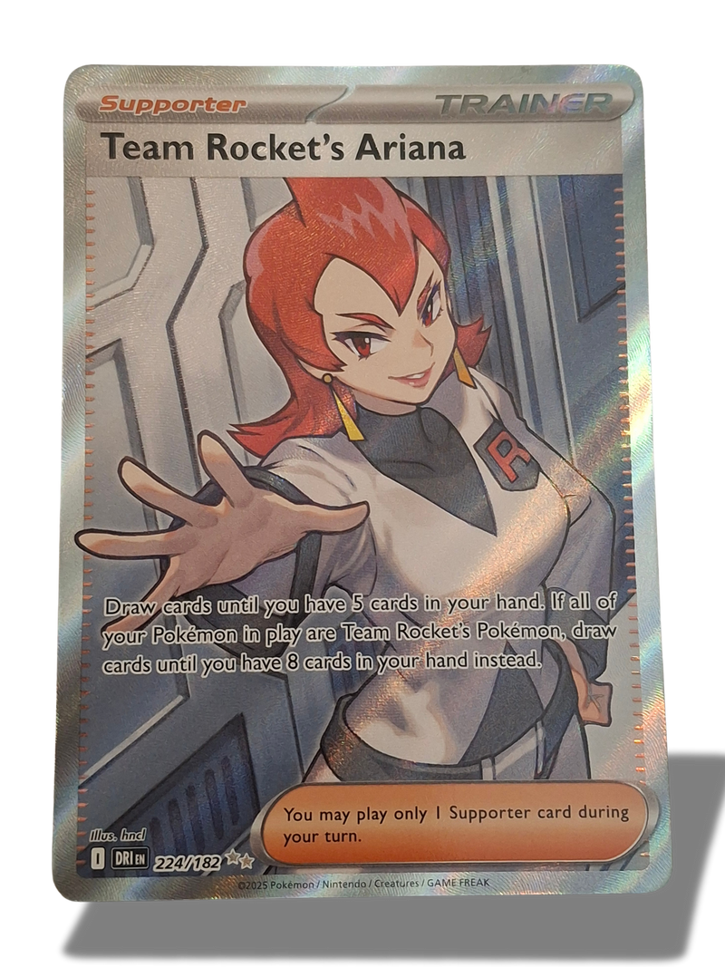 Pokémon TCG Team Rocket's Ariana Ultra Rare 224/182