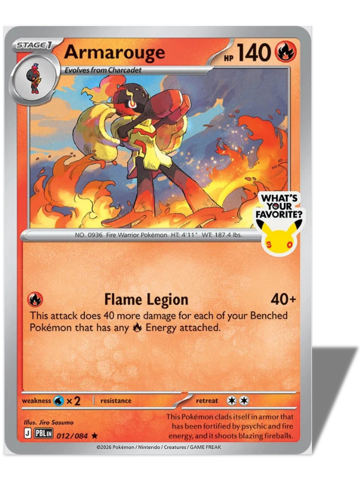 Pokémon TCG Armourage Promo 012 Sealed