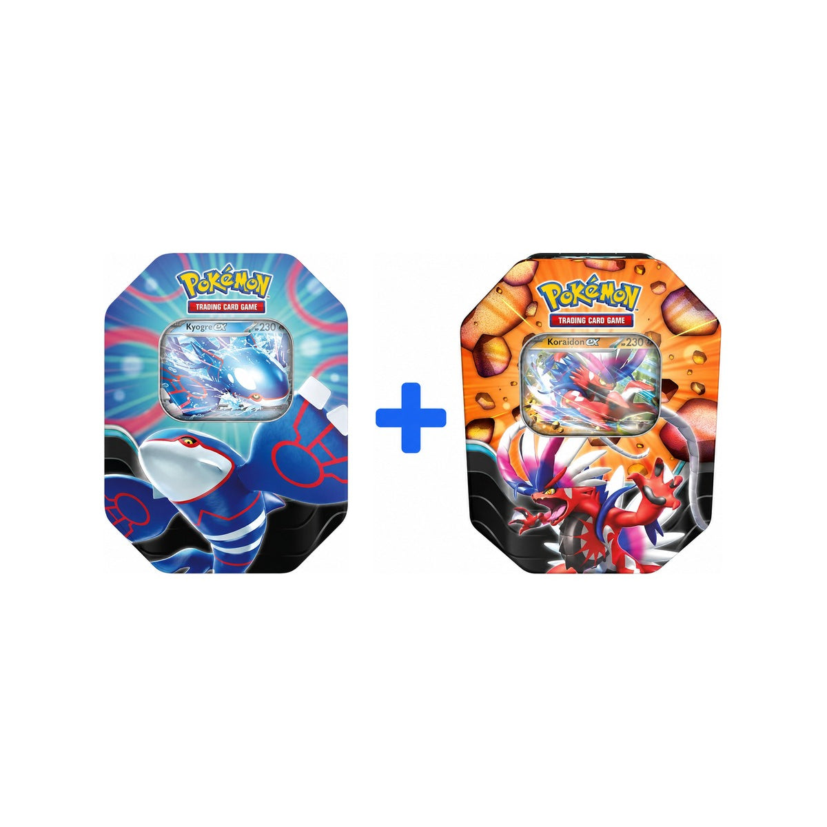 Pokemon TCG Kyogre Ex Azure Legends & Koraidon Slashing Legends Tins Bundle