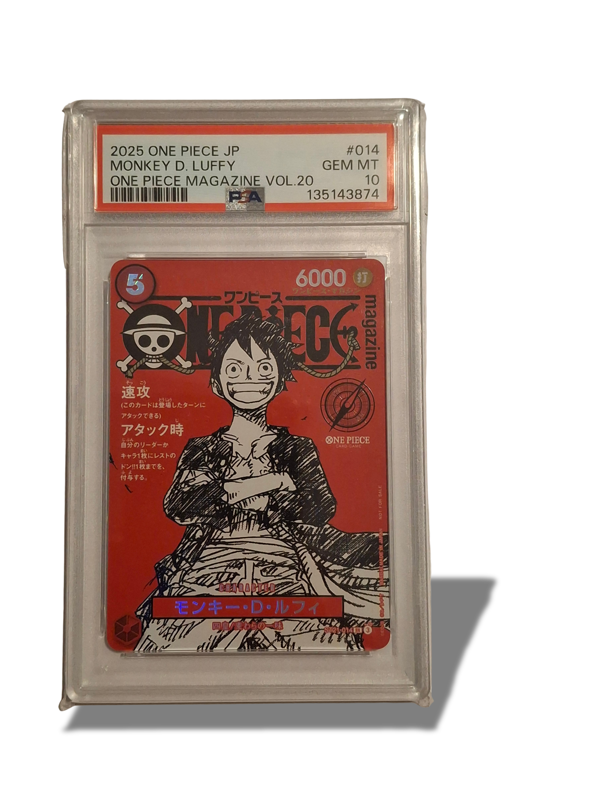 One Piece CCG Monkey D. Luffy ST21-014 PSA 10 Japanese