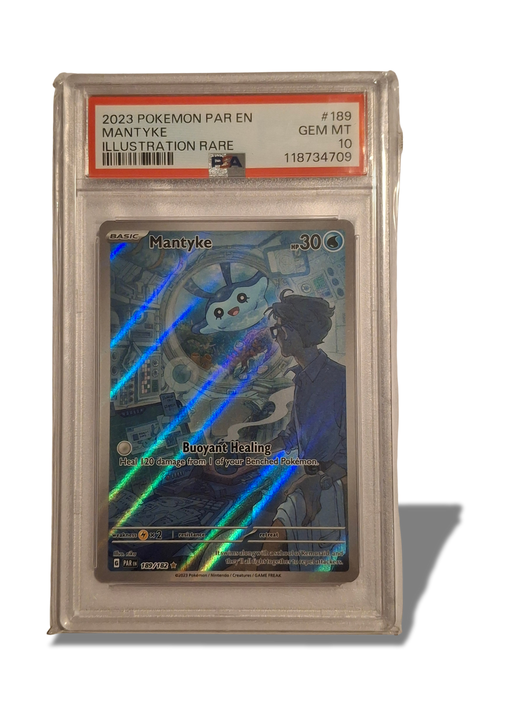 Pokémon TCG Mantyke Illustration Rare 189/182 PSA 10