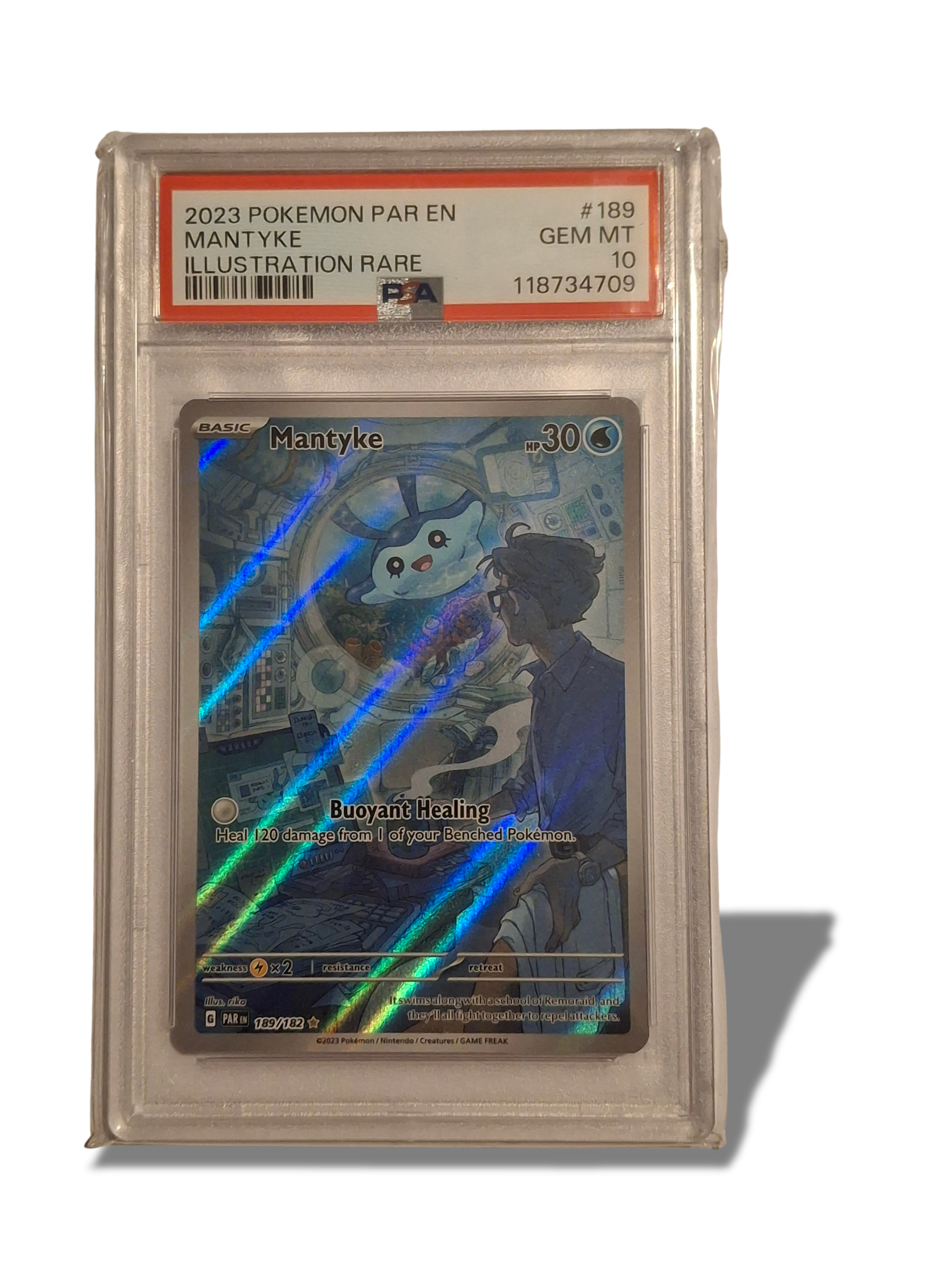 Pokémon TCG Mantyke Illustration Rare 189/182 PSA 10