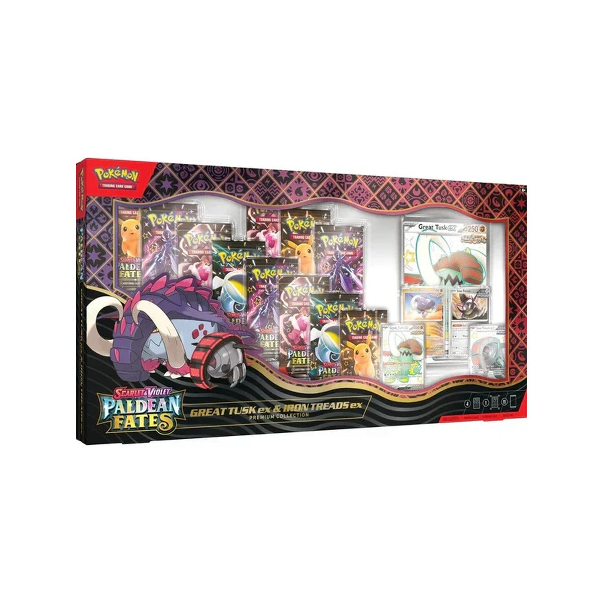Pokémon TCG Paldean Fates Great Tusk ex & Iron Treads ex Premium Collection