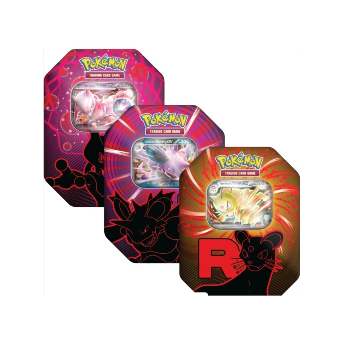 Pokemon TCG Team Rocket Tins Set of 3