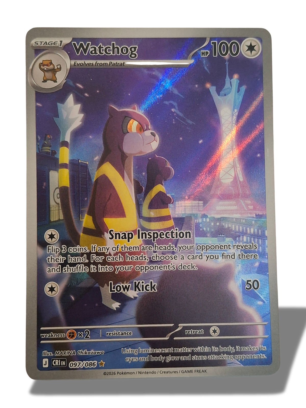 Pokémon TCG Watchog Illustration Rare 097/086