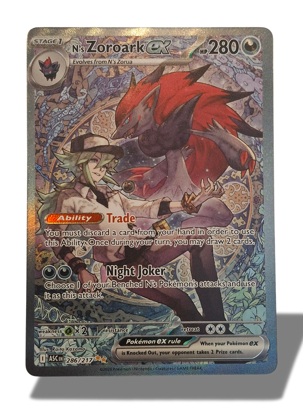 Pokémon TCG N's Zoroark EX SIR 286/217